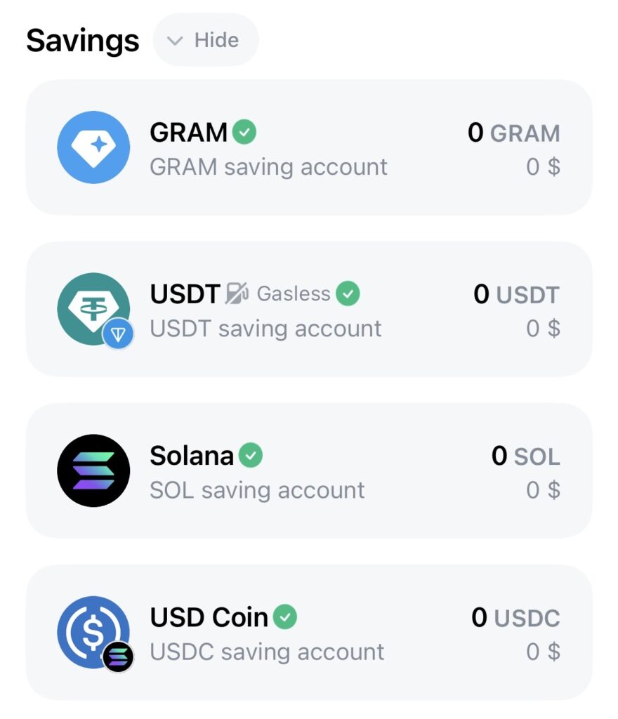 بخش Savings در تون هاب