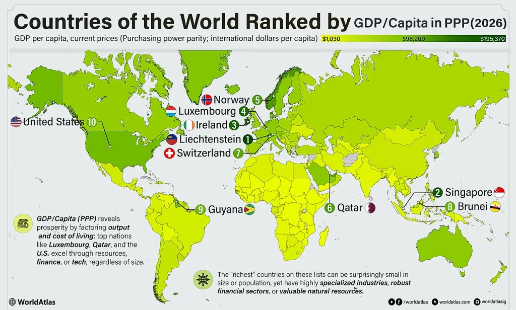 The Richest Countries In The World 2026
